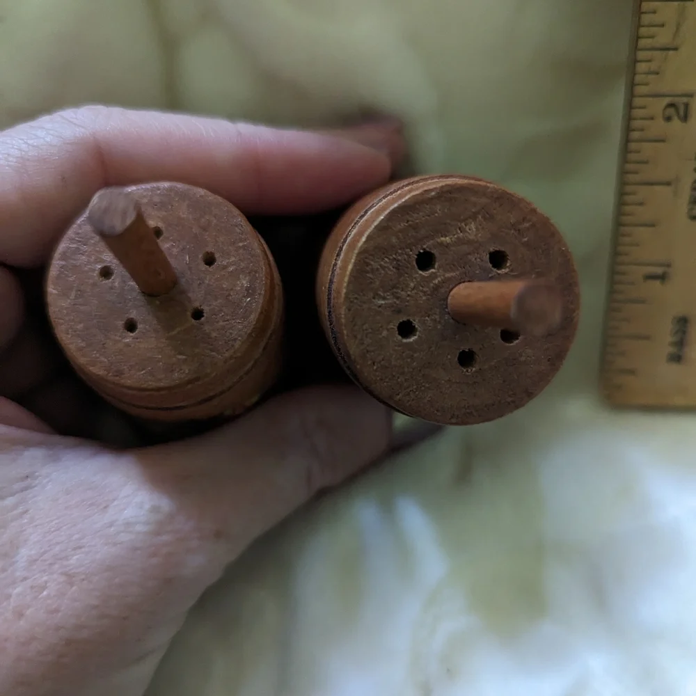 Wooden salt and pepper vintage